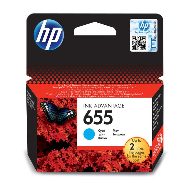 Inkoustová náplň HP CZ110AE HP 655 cyan (600 str.) pro Deskjet Ink Advantage 3525/4615/4625/5525
