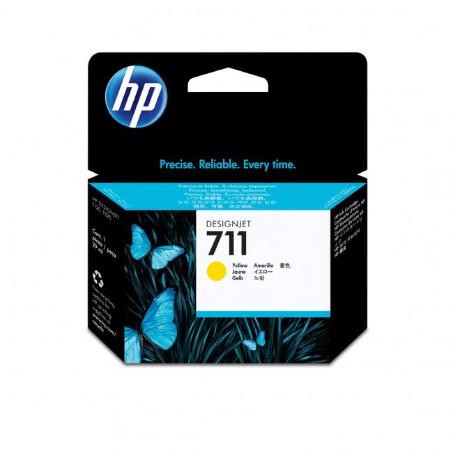 Inkoustová náplň HP CZ132A HP 711 yellow (29 ml) pro DesignJet T120/T520/T130/T530