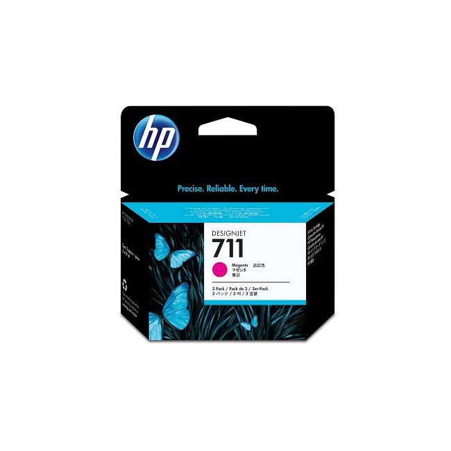 Inkoustová náplň HP CZ135A HP 711 magenta (3x29 ml) pro DesignJet T120/T520/T130/T530