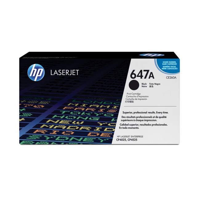 Toner HP CE260A HP 647A black (8.500 str.) pro LaserJet CP4525
