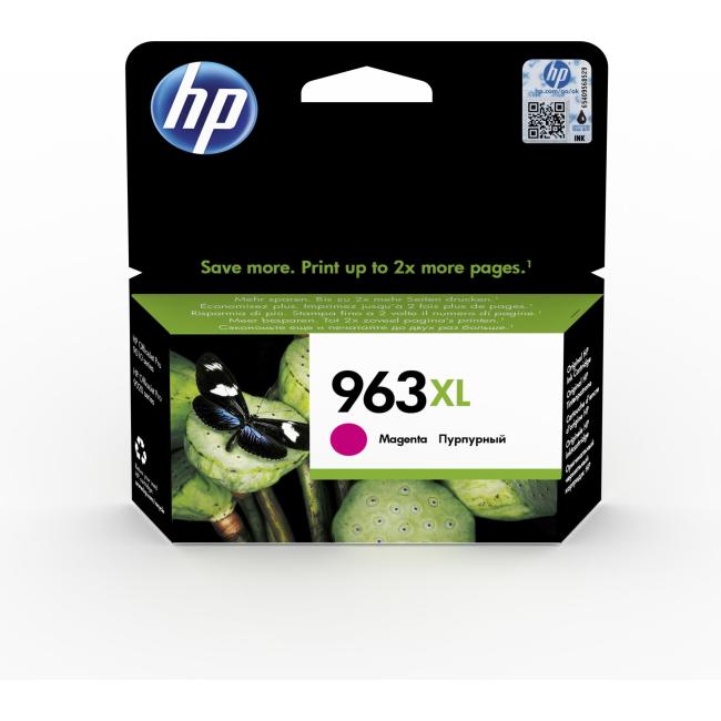Inkoustová náplň HP 3JA28AE HP 963XL magenta XL (1.600 str.) pro OfficeJet Pro 9010/9010e/9012e