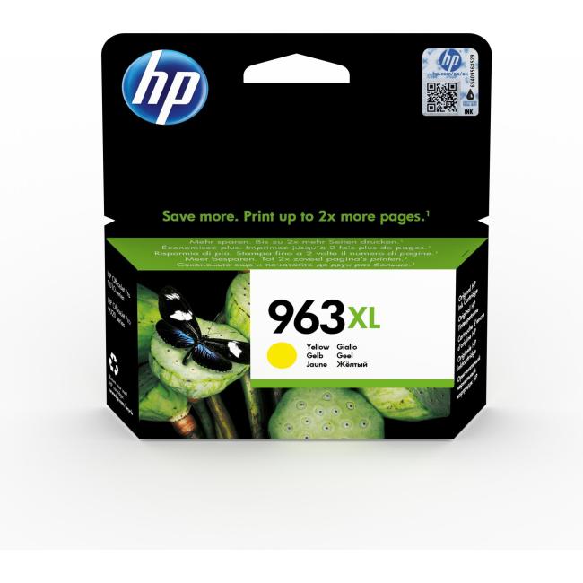 Inkoustová náplň HP 3JA29AE HP 963XL yellow XL (1.600 str.) pro OfficeJet Pro 9010/9010e/9012e