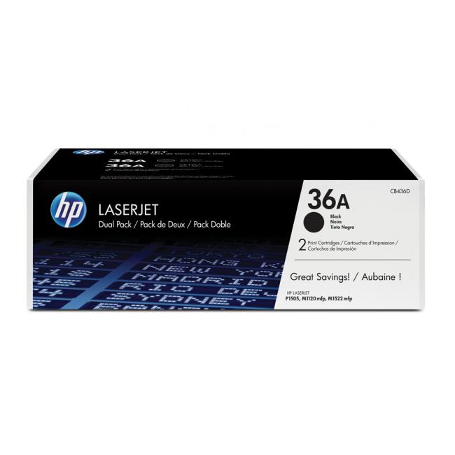 Toner HP CB436AD HP 36A dual pack (2x2.000 str.) pro LaserJet P1505