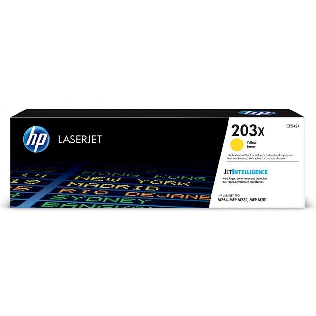 Toner HP CF542X HP 203X žlutý (2.500 str.) pro LaserJet Pro M254dw/M280nw/M281fdn
