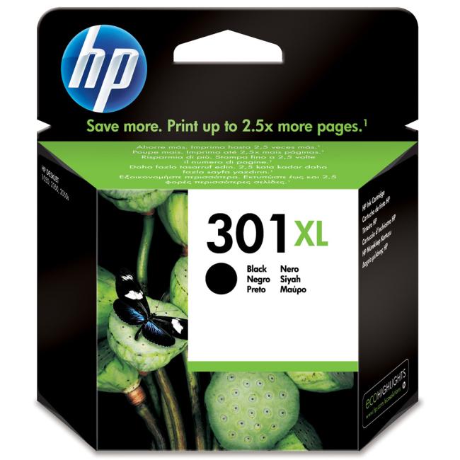 Inkoustová náplň HP CH563EE HP 301XL černá XL (480 str.) pro Deskjet 1050A/1510/2050/2050A
