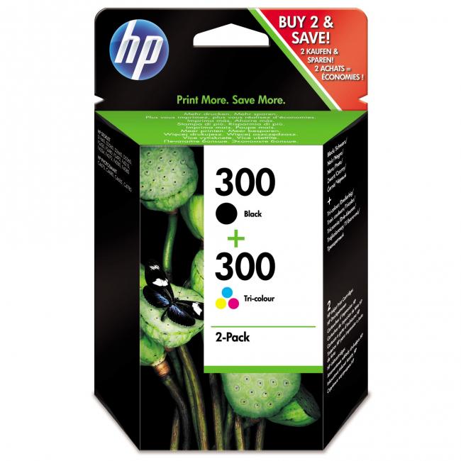 [HP000637] Inkoustová náplň HP CN637EE HP 300 kombin. balení (Bk 200 str.+ Col 165 str.)