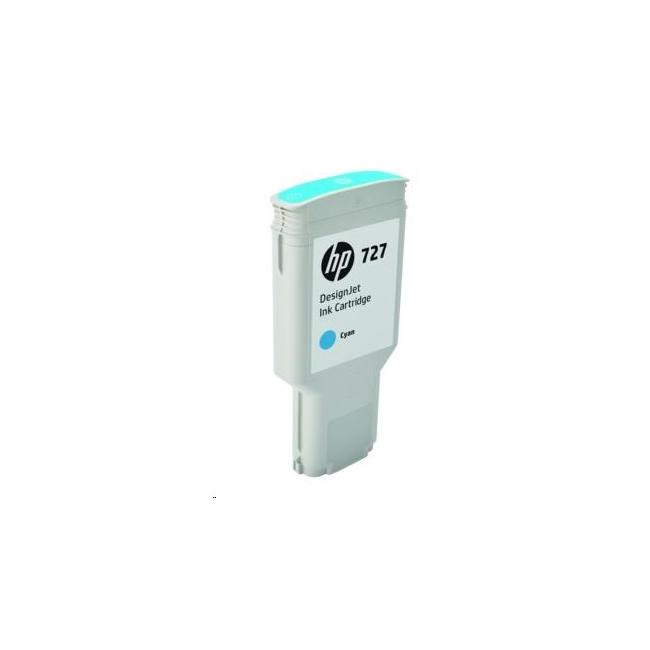 Inkoustová náplň HP F9J76A HP 727 cyan (300 ml) pro DesignJet T920/T1500/ T2500