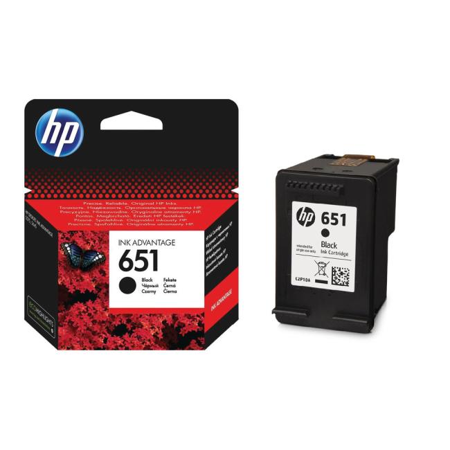 Inkoustová náplň HP C2P10AE HP 651 black (600 str.) pro DeskJet Ink Advantage 5575/5645/OJ 202/252