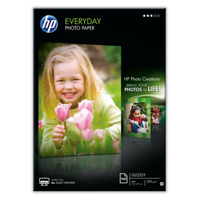Papír HP Q2510A fotografický papír, lesklý, 100 listů, A4, 200 g (Q2510A)