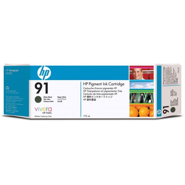 Inkoustová náplň HP C9464A HP 91 matte black(775 ml) pro Designjet Z6100