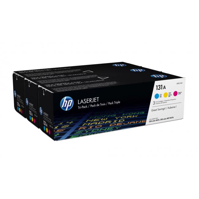 Toner HP U0SL1AM HP 131A trojité balení CMY (CF211A,CF212A,CF213A)
