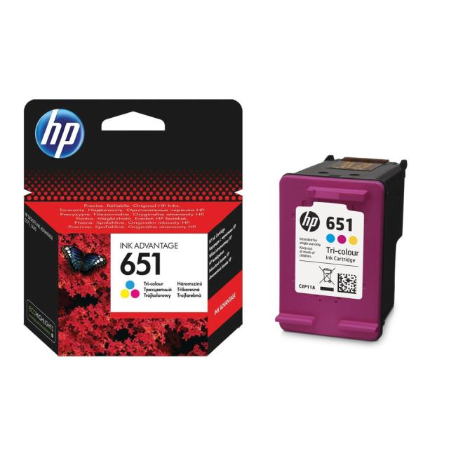 Inkoustová náplň HP C2P11AE HP 651 tříbarvená (300 str.) pro DeskJet Ink Advantage 5575/ 5645