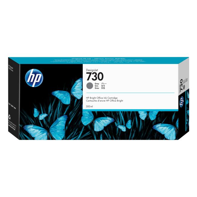 Inkoustová náplň HP P2V72A HP 730 gray pro DesignJet T1600, T1700, T2600 (300 ml)