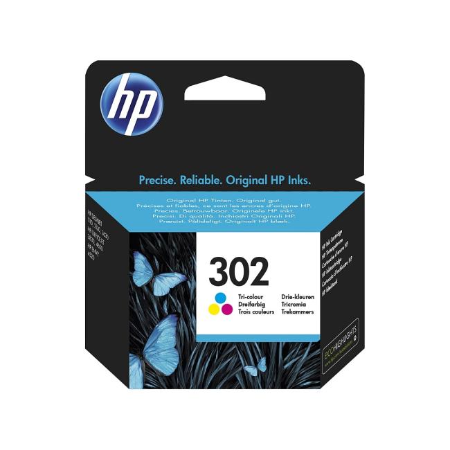 Inkoustová náplň HP F6U65AE HP 302 color (165 str.) pro DeskJet 2130/3639/OfficeJet 3830/4650