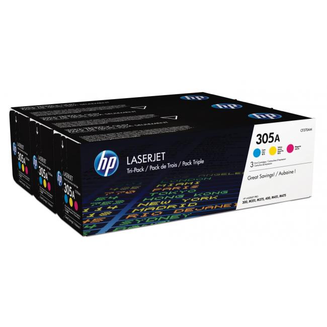 Toner HP CF370AM HP 305A kombin. balení C/M/Y (CE411A,CE412A,CE413A)
