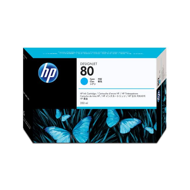 Inkoustová náplň HP C4846A HP 80 cyan (350 ml) pro Designjet 1000
