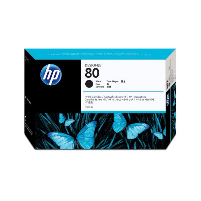 Inkoustová náplň HP C4871A HP 80 černá (350 ml) pro Designjet 1000