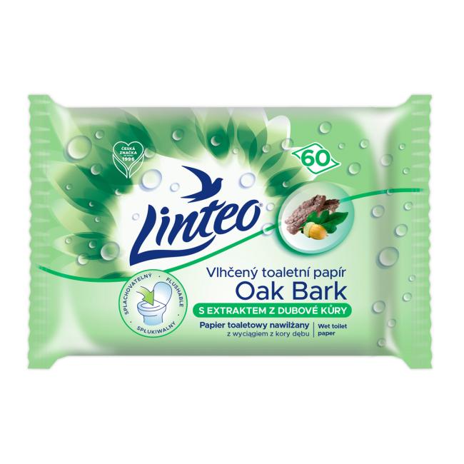 [HY018428] Vlhčený toaletní papír LINTEO Satin dubová kůra 60 ks