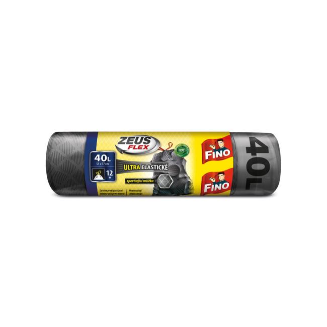 [HY045088] Pytle zatahovací FINO Zeus FLEX 40ℓ, 32 mic., 55 x 57 cm, stříbrné (12 ks)