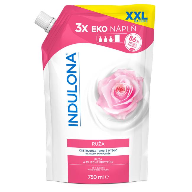 [HY054505] Tekuté mýdlo INDULONA náhradní náplň 750 ml Růže