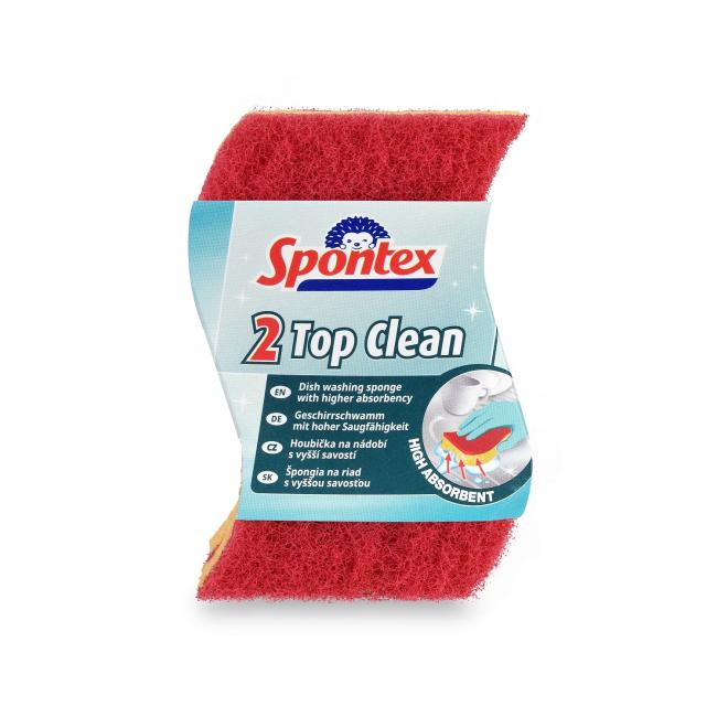 [HY070264] Houbička na nádobí viskózní Spontex Top Clean 2 kusy