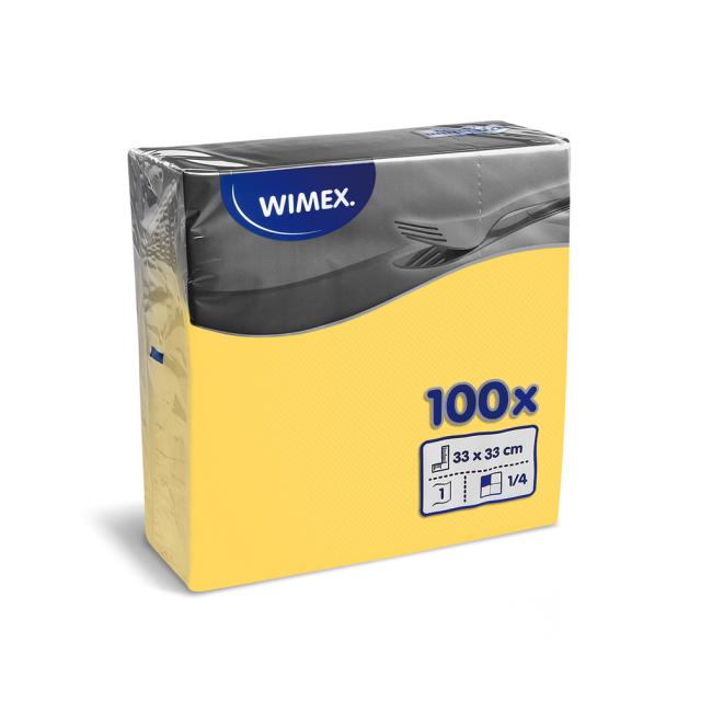 [HY070505] Papírové ubrousky 1-vrstvé GASTRO 33 x 33cm žluté (100 ks)