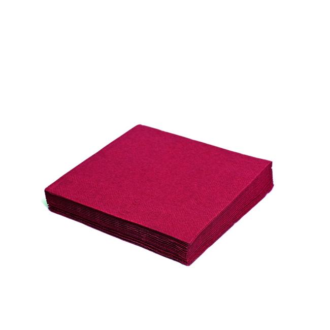 [HY070708] Ubrousky 3-vrstvé, 33 x 33 cm, bordó, (20 ks)