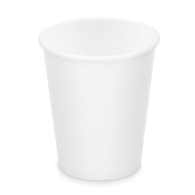 [HY076228] Papírové sklenice bílé Ø80 mm 280 ml 'M' (50 ks)