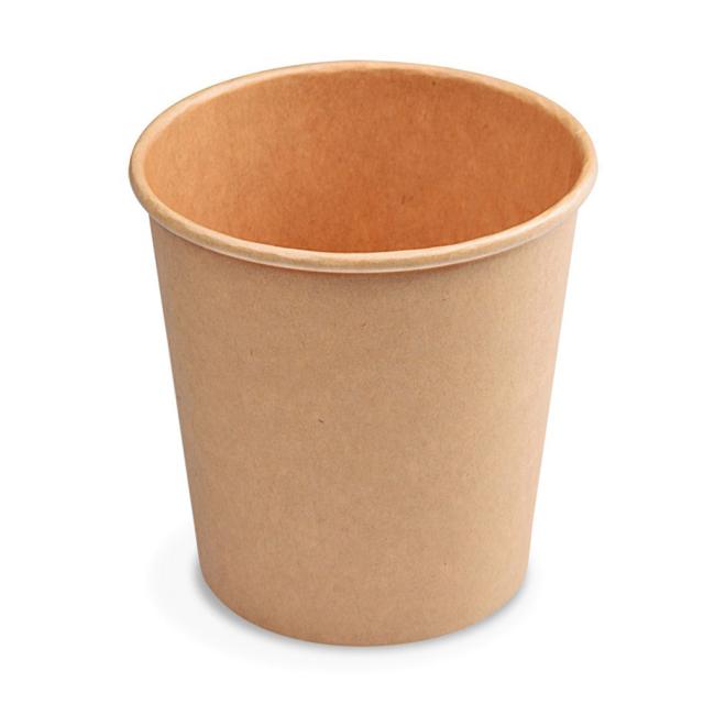 Papírové sklenice hnědé kraft Ø 73 mm 200 ml. (50 ks)