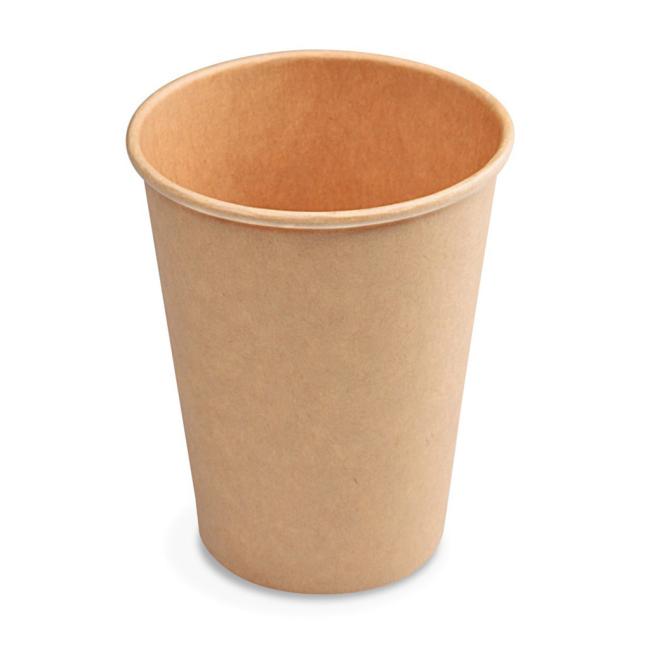 Papírové sklenice hnědé kraft Ø 90 mm 420 ml. (50 ks)