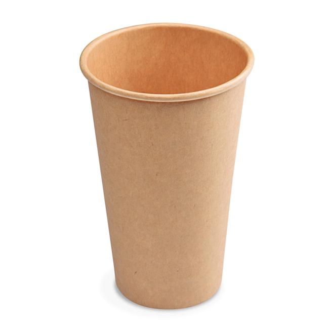 Papírové sklenice hnědé kraft Ø 90 mm 510 ml. (50 ks)