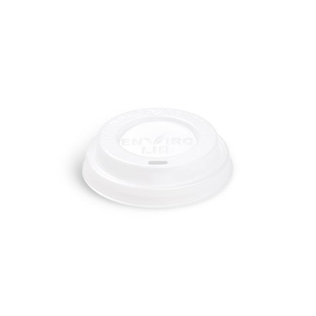 Konvexní víčko bílé na sklenice (PLA) BIO průměr 80 mm (100 ks)