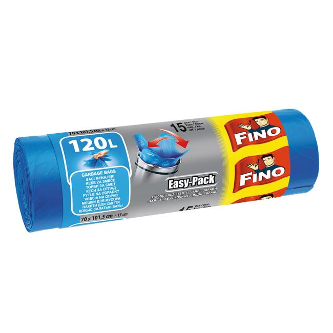 [HY093115] Pytle zavazovací FINO Easy pack 120 ℓ, 22 mic., 70 x 102 cm, modré (15 ks)