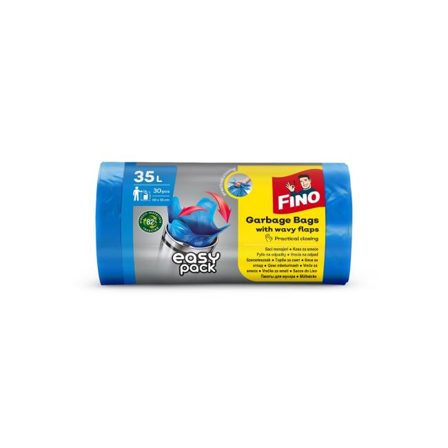 [HY093116] Pytle zavazovací FINO Easy pack 35ℓ, 15 mic., 50 x 55 cm, modré (30 ks)
