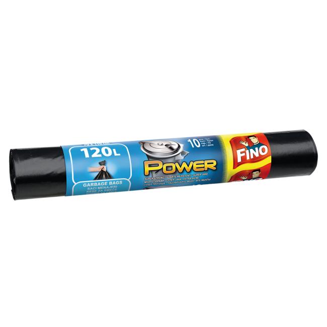 Pytle zavazovací FINO Power 120 ℓ, 40 mic., 70 x 110 cm, černé (10 ks)