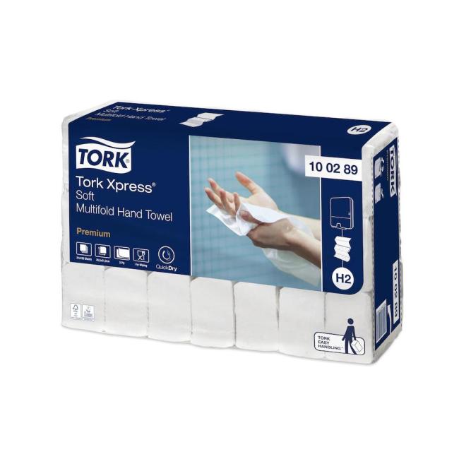 [HY100289] Papírové utěrky skládané ZZ 2-vrstv. TORK Xpress Multifold jemné (21 bal. x 150 útrž.)