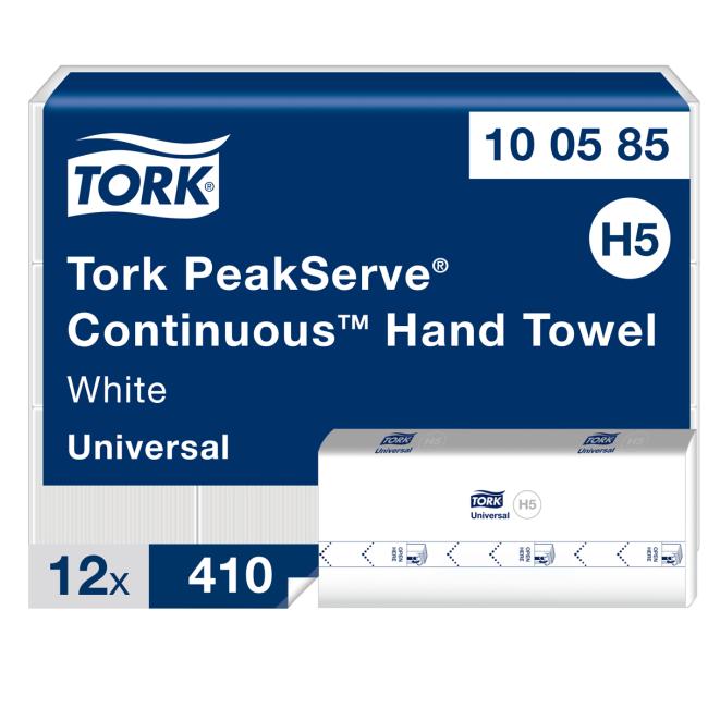 [HY100585] Papírové utěrky skládané 1-vrstv. TORK PeakServe navazující H5 (12bal.)