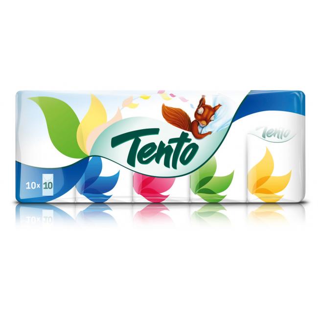 Papírové kapesníky Tento 10 x 10 bal.
