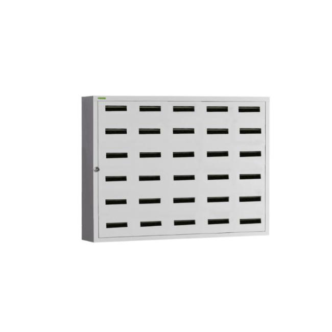 [AA000122] Skříň na úschovu mobilů, uzamykatelná, v.60 x š.80 x h.22 cm, šedá RAL 7035