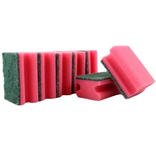 [HY105035] Houbička na nádobí tvarovaná 5 ks červená