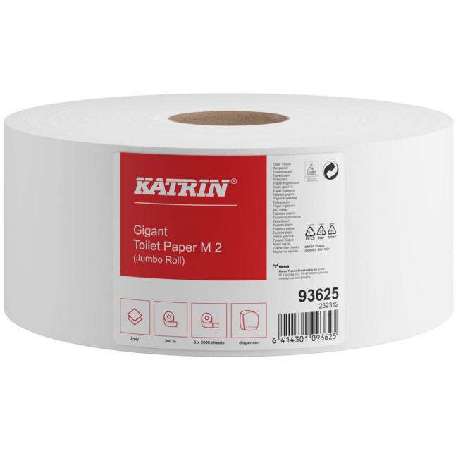 [HY106828] Toaletní papír 2-vrstvý KATRIN Classic Gigant M 23 cm, návin 300 m