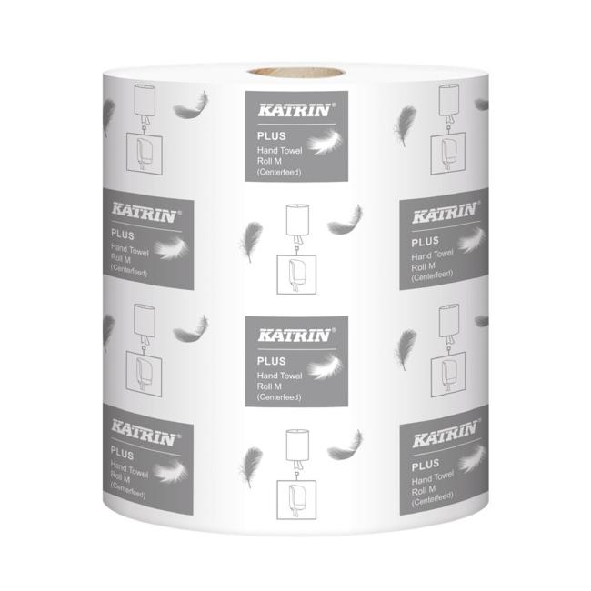[HY112658] Papírové utěrky v roli 2-vrstvé KATRIN Plus M2, 100% celulóza, role 90 m (6 ks)