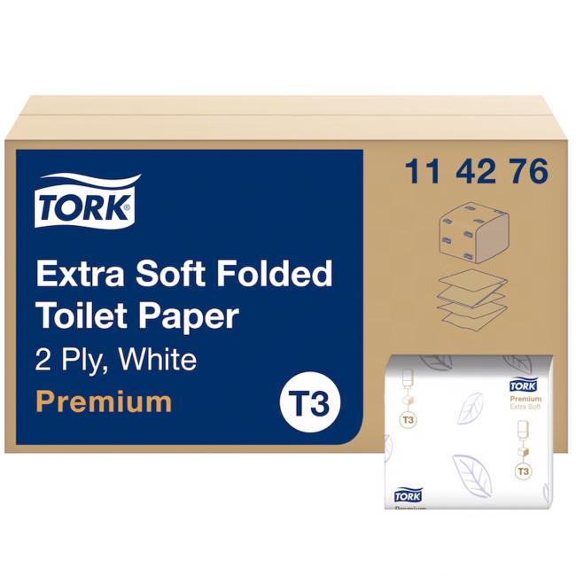 Toaletní papír 2-vrstvý skládaný extra jemný TORK Premium T3, 252 ks