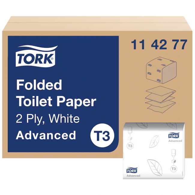 Toaletní papír 2-vrstvý skládaný TORK Advanced T3, 252 ks