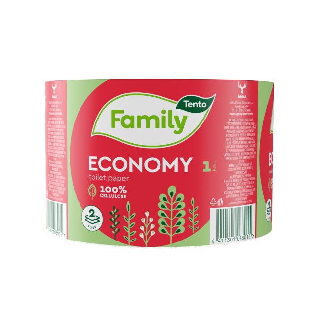 Toaletní papír 2-vrstvý TENTO Economy, návin 60 m