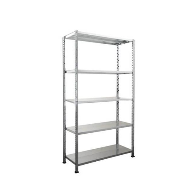 Policový regál s 5 kovovými policemi, základní modul, š.106 x h.43 x v.200 cm