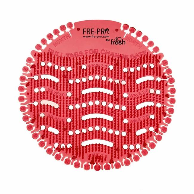 [HY155244] Pisoárové sítko Fre-Pro Wave 2 - Kiwi Grapefruit (červené) 2 ks