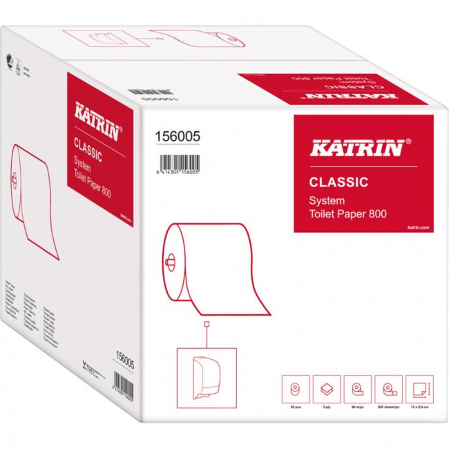 [HY156005] Toaletní papír 2-vrstvý KATRIN Classic systém 800 36 ks
