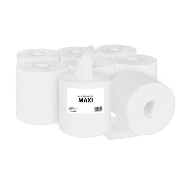 [HY156398] Papírové utěrky v roli Softly MAXI 2-vrstvé, 100% celulóza, návin 110 m (6 ks)