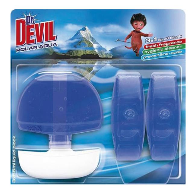 [HY158521] Dr. Devil závěsný WC gel 3 x 55 ml - Polar Aqua